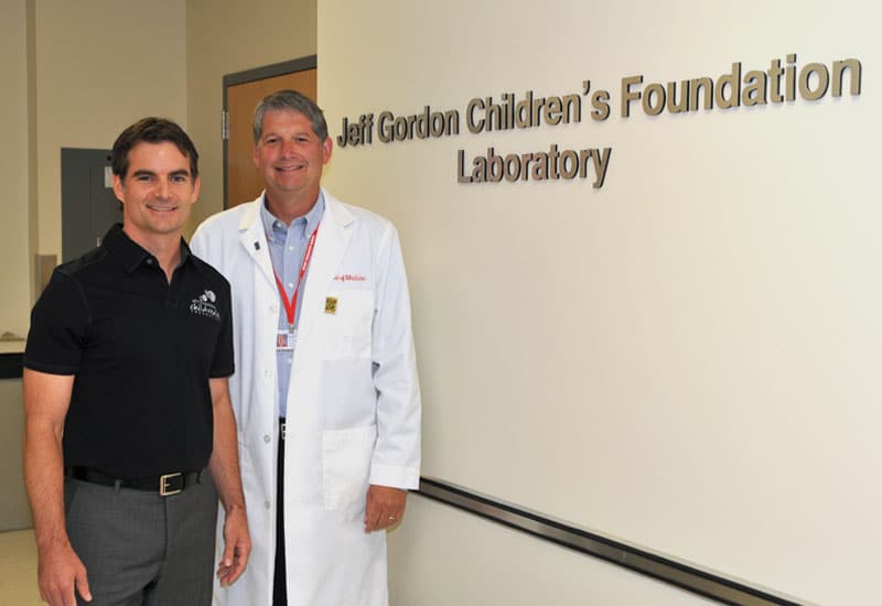 Riley Children's Hospital, Jeff Gordon, pediatric cancer research fund