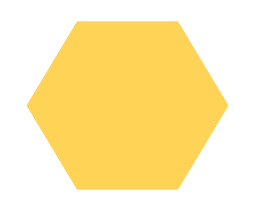 yellow hexagon for childhood cancer statistics